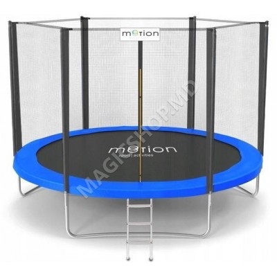 Батут JUMI 2,44 м внешняя сетка Черный, синий, зеленый