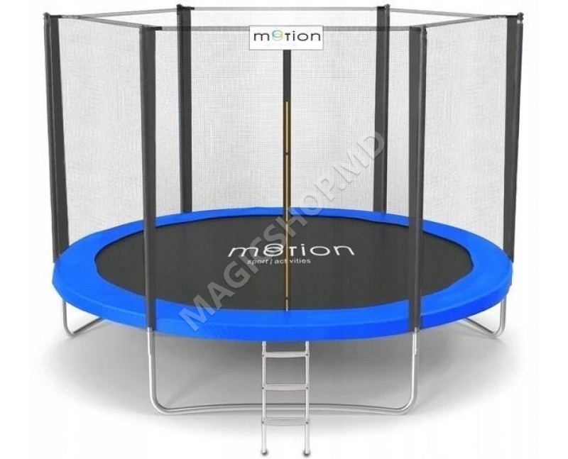 Батут JUMI 2,44 м внешняя сетка Черный, синий, зеленый