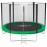 Trambulina JUMI 2.44m plasa externa Negru, albastru, verde