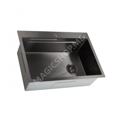 Раковина ручной работы SanDonna HD70x50 (черная)