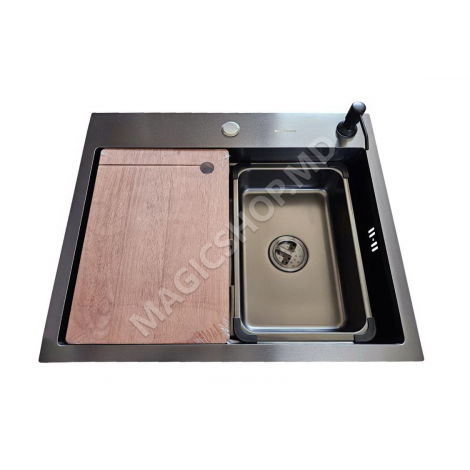 Раковина ручной работы SanDonna HD70x50 (черная)