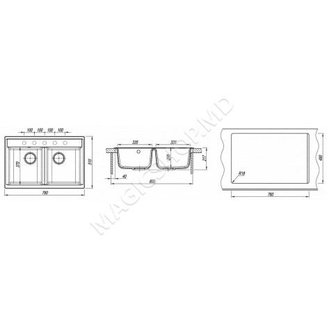 Раковина Dr.Gans Astra 780 (Gri)