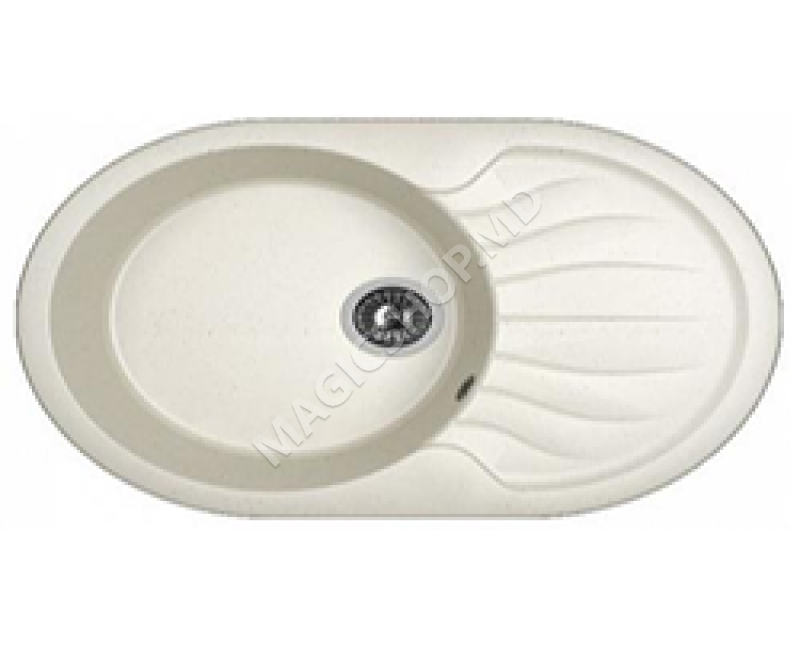 Chiuvetă Dr.Gans Berta 760x510 mm (Alb, grafit, gri)