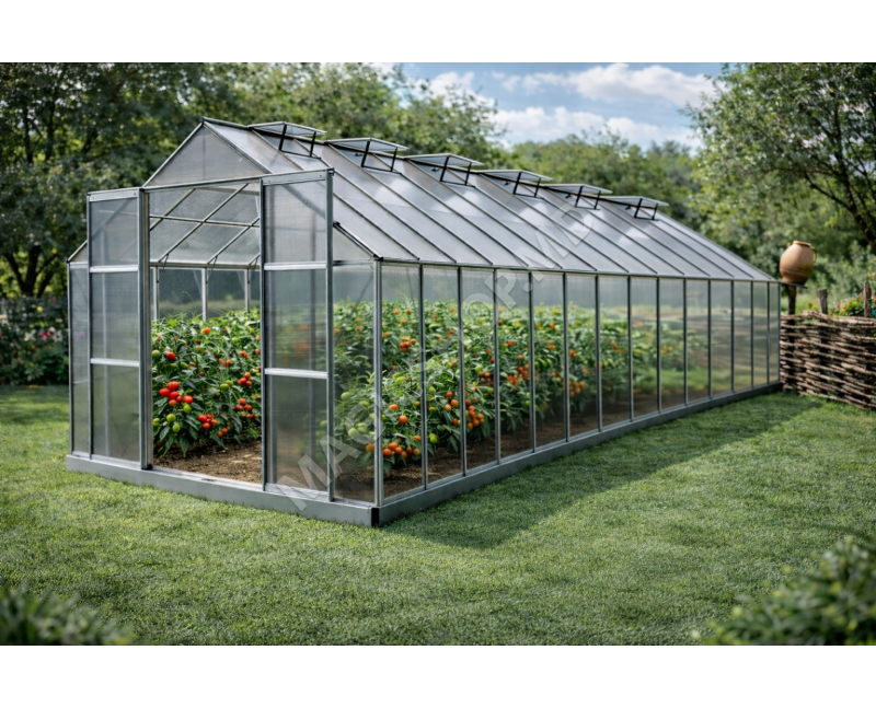 Садовая теплица TECHNOWORKER, поликарбонат 83, 8х3,1х2,47 м