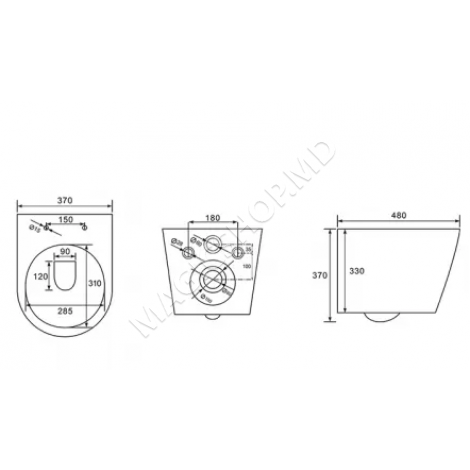Vas WC suspendat, HYDRO-S 201