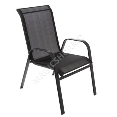 Садовый стул, металл/текстилен, серый