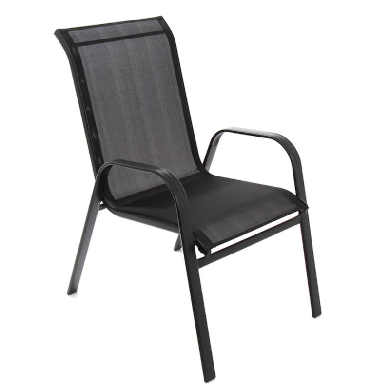 Scaun pentru gradina metal / textilen, Gri