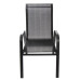 Set masa rotunda cu 4 scaune + umbrela, metal / textilen, Negru