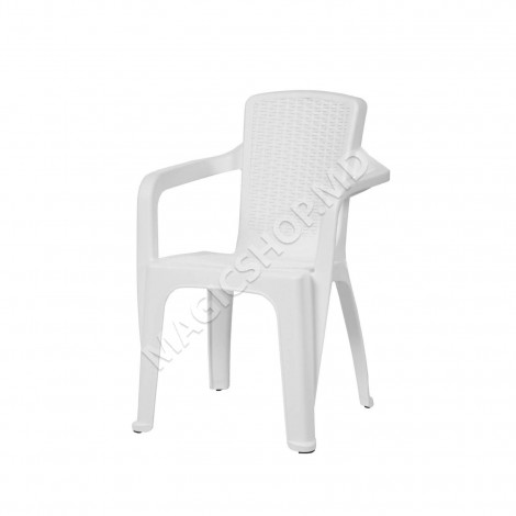 Scaun Infinity, 57x55x80 cm, Alb, Mocca, Wengue