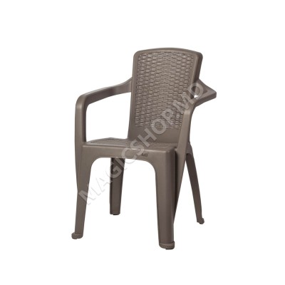 Scaun Infinity, 57x55x80 cm, Alb, Mocca, Wengue
