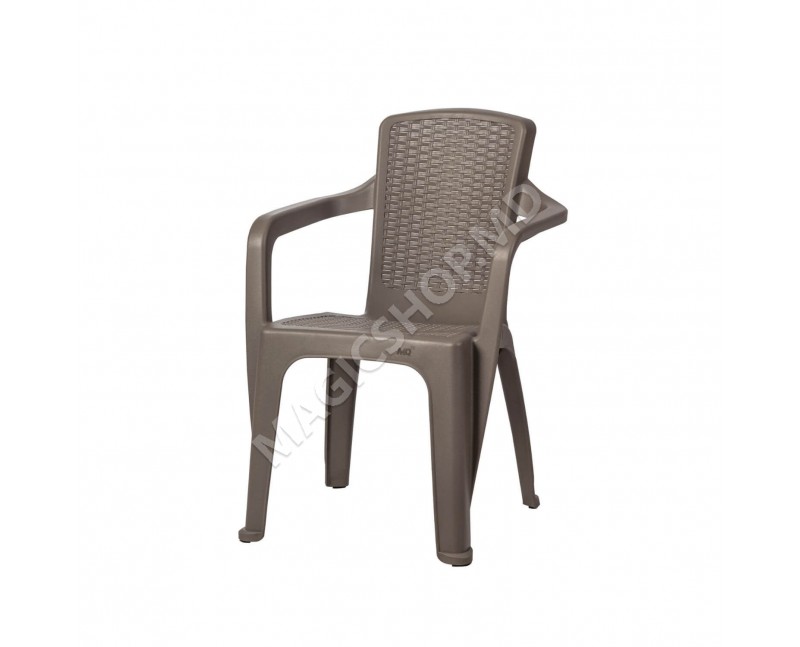 Scaun Infinity, 57x55x80 cm, Alb, Mocca, Wengue