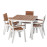 Masa Madeira 90x90cm H74 + 4 scaune (Tabaco; Quartz; Caramel)
