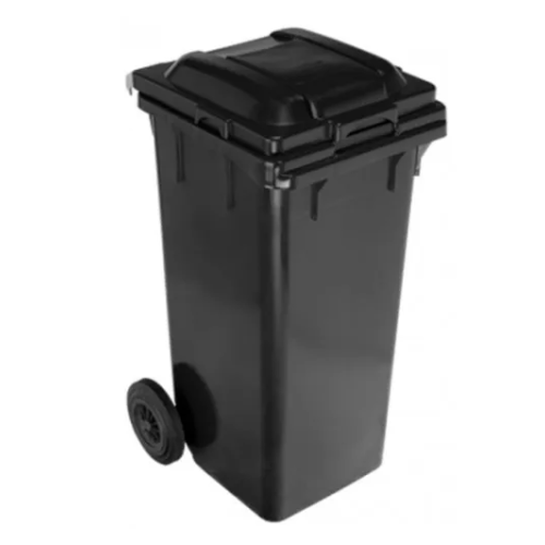 Tomberon din plastic cu roți și capac, 120 L