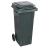 Tomberon din plastic cu roți și capac, 120 L