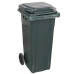 Tomberon din plastic cu roți și capac, 120 L