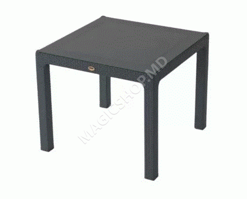 Столик Rattan 90х90 см, со стеклянными столешницами (коричневый, бежевый, антрацитовый)