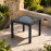 Masa Rattan 90X90, cu sticla (maro, bej, antracit)