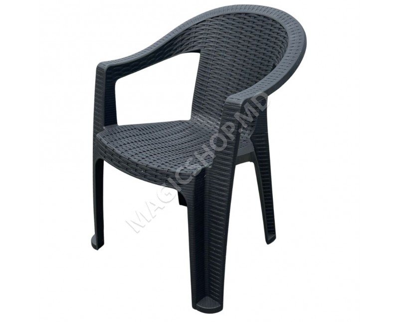 Scaun din plastic KOKO RATAN, Maro