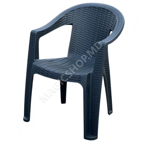 Scaun din plastic KOKO RATAN, Maro