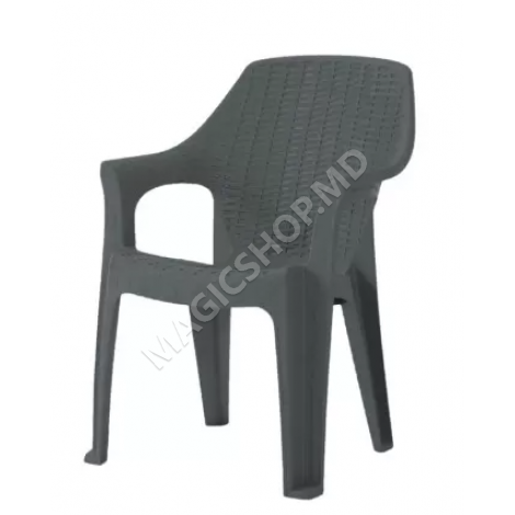 Set gradina Masa RATTAN 120x70 cm cu 6 scaune - antracit, bej, maro