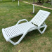 Sezlong Woody, alb