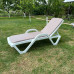 Sezlong Woody, alb