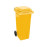 Tomberon din plastic cu roți din cauciuc, greu, Germania, 120 L, negru