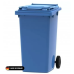 Tomberon din plastic cu roți din cauciuc, standart, Germania, 240 L, galben