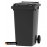 Tomberon din plastic cu roți din cauciuc, standart, Germania, 240 L, galben