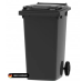 Tomberon din plastic cu roți din cauciuc, standart, Germania, 240 L, galben