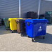 Tomberon din plastic capac plat, 1100 L, Germania, Galben