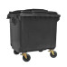 Tomberon din plastic capac plat, 1100 L, Germania, Verde, Negru