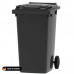 Tomberon din plastic cu roți din cauciuc, 120 L, standart, Germania, albastru, galben