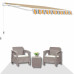 Copertina retractabila galben - albastru - gri 295x250cm