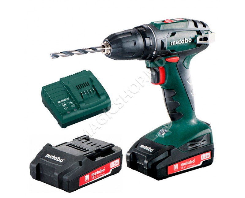 Шуруповерт Metabo BS 18 2x1.3Ah (602207500)