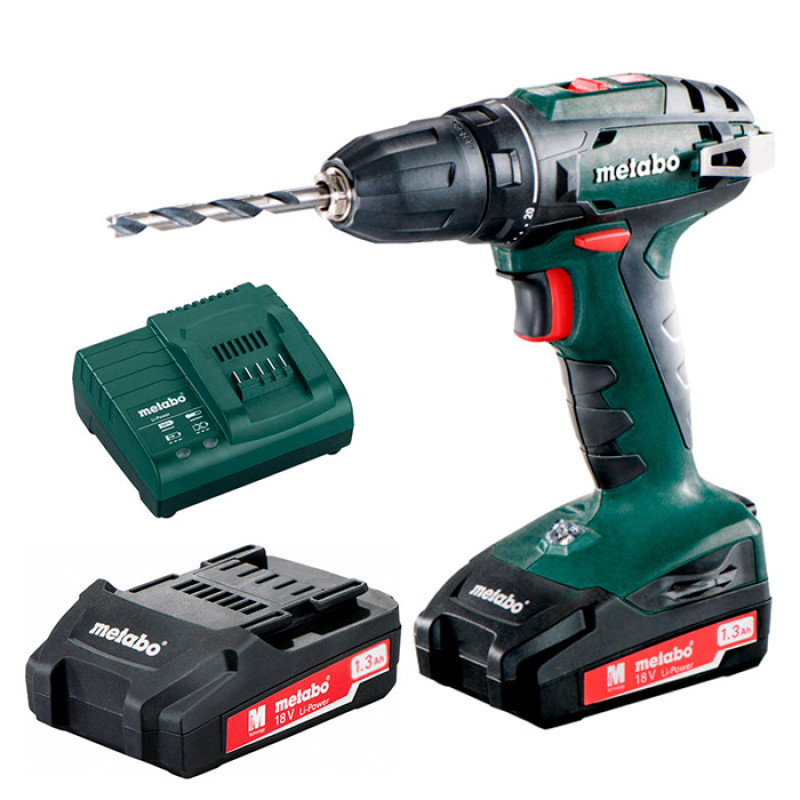 Mașină de înșurubat Metabo BS 18 2x1.3Ah (602207500)