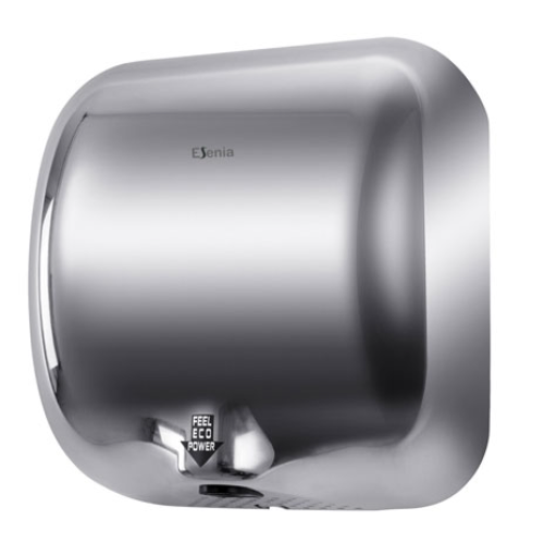 Uscator de maini POWER Jet, 1800W, INOX Lucios