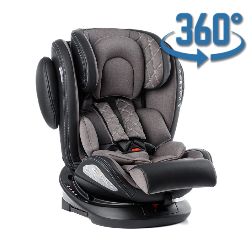 Scaun auto Glamvers PILOT 360º ISOFIX 40-150 cm Negru, Gri, Khaki