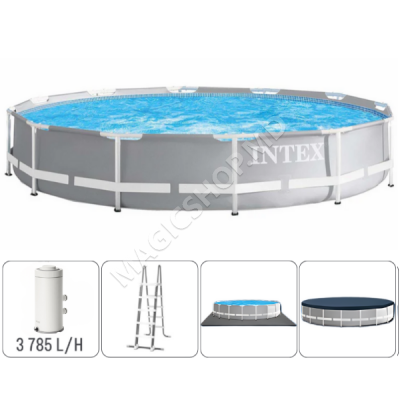 Piscină Intex cu pompă de filtrare, tent, scara 457×107 cm, 14614l
