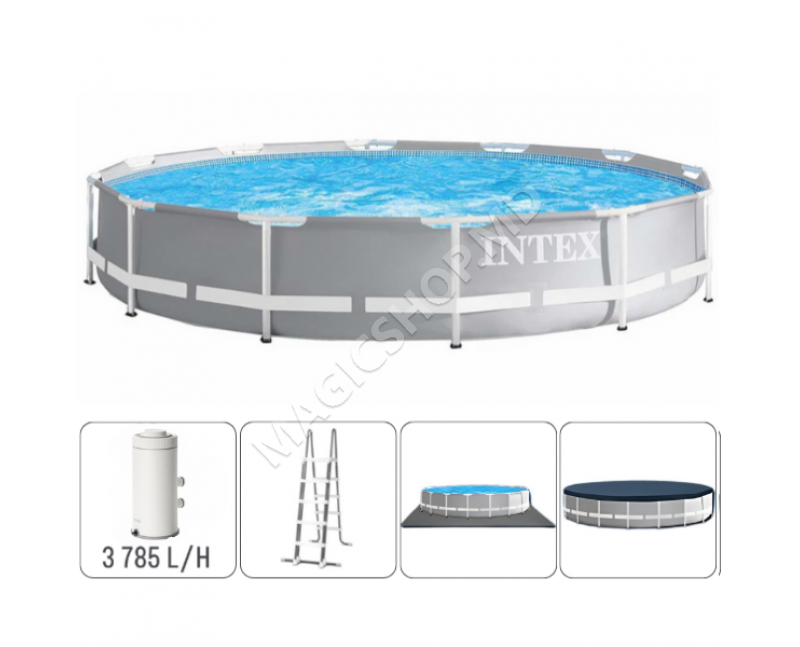 Piscină Intex cu pompă de filtrare, tent, scara 457×107 cm, 14614l