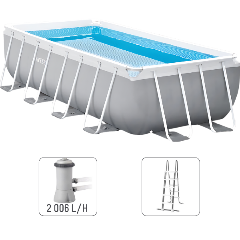 Piscină INTEX PRISM FRAME RECTANGULARĂ 400x200x100cm, 6836L, cadru metalic