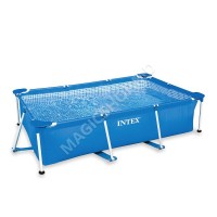INTEX Бассейн RECTANGULAR FRAME 220х150х60см, 1622л, металлический каркас