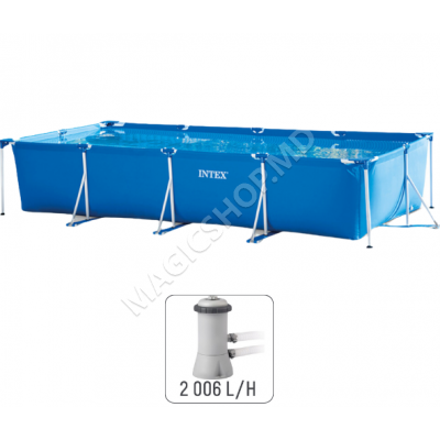 Piscina cu cadru metalic Intex  pompă de filtrare 450x220x84 cm