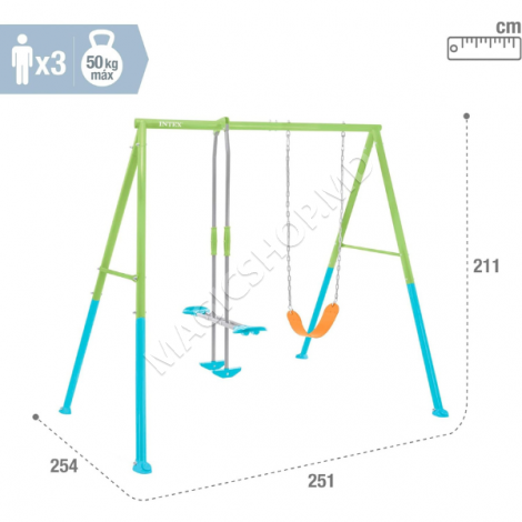 Качели 2 в 1 INTEX 251х254х200 см