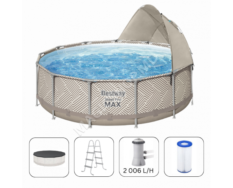 Piscina Bestway STEEL PRO MAX 396х107 cm, 11133L, cadru metalic