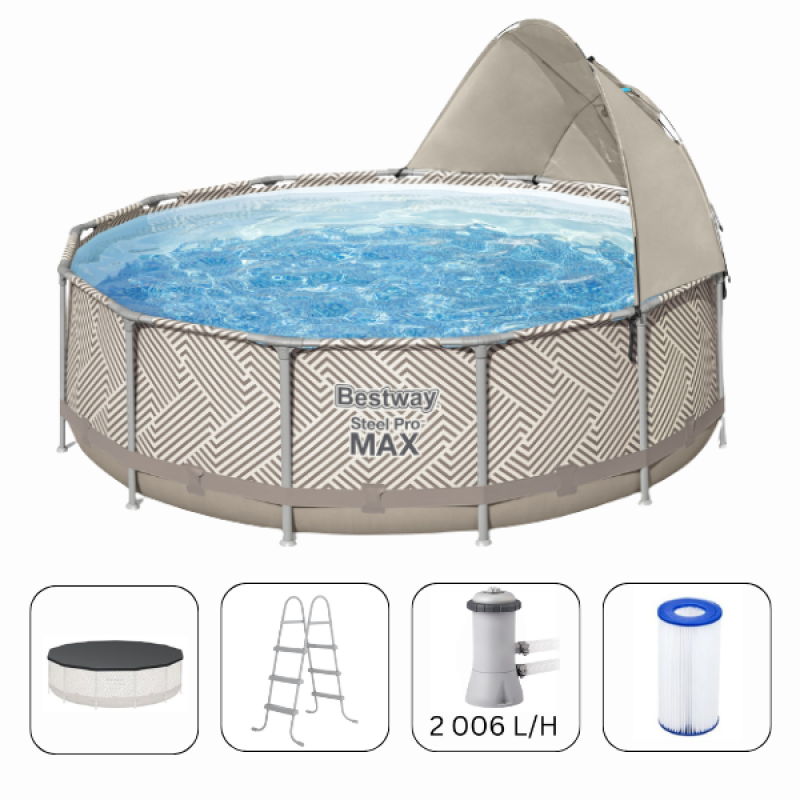 Piscina Bestway STEEL PRO MAX 396х107 cm, 11133L, cadru metalic