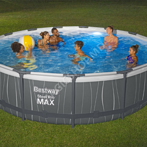 Piscină Bestway STEEL PRO MAX 457х107 cm, 14970L, cadru metalic, LED