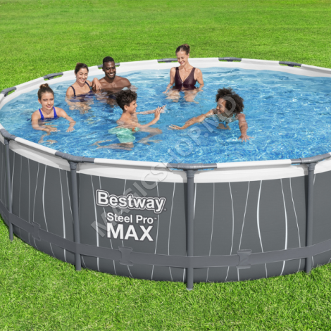 Piscină Bestway STEEL PRO MAX 457х107 cm, 14970L, cadru metalic, LED