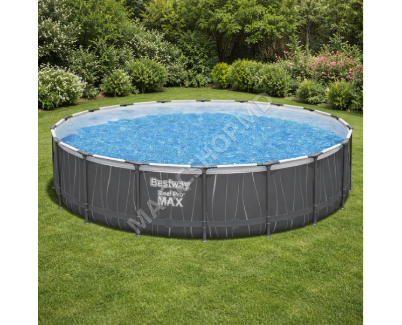 Piscină Bestway STEEL PRO MAX 457х107 cm, 14970L, cadru metalic, LED