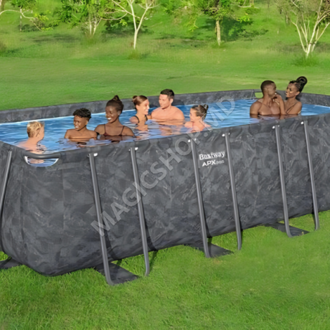 Piscină Bestway dreptunghiulară APX 365™ 549x274x132cm, 16477 L, cadru metalic